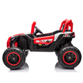 24V Ride On Xxl Utv Car For Kid,2Seater With Two Safety Belts, Side By Side 4X4 Ride On Off Road Truck With Parent Remote Control, Battery Powered Electric Car W High Low Speed, Two Safety Belts. Red Polyethylene