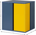 Bedside Tables With Led Farmhouse Gray Nightstand Tables With Glass Shelves Led End Table For Living Room Yellow & Blue Blue Yellow Bedroom Open Storage American Design,American Traditional,Art Deco,Casual,Classic Rosewood Easy Assembly Glass Engineered