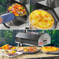 Semi Automatic Black 12 Outdoor Pizza Oven Portable Wood Fired Pizza Oven Outdoor Cooking Pizza Maker Portable Pizza Oven For Authentic Stone Baked Pizzas Black Garden & Outdoor American Design Stainless Steel Stainless Steel