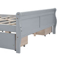 Queen Size Wood Platform Bed With 4 Drawers And Streamlined Headboard & Footboard, Gray Queen Gray Solid Wood Mdf