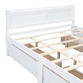 Queen Size Wood Platform Bed With 4 Drawers And Streamlined Headboard & Footboard, White Queen White Solid Wood Mdf