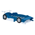 Twin Size Race Car Shaped Platform Bed With Wheels,Blue Blue Plywood