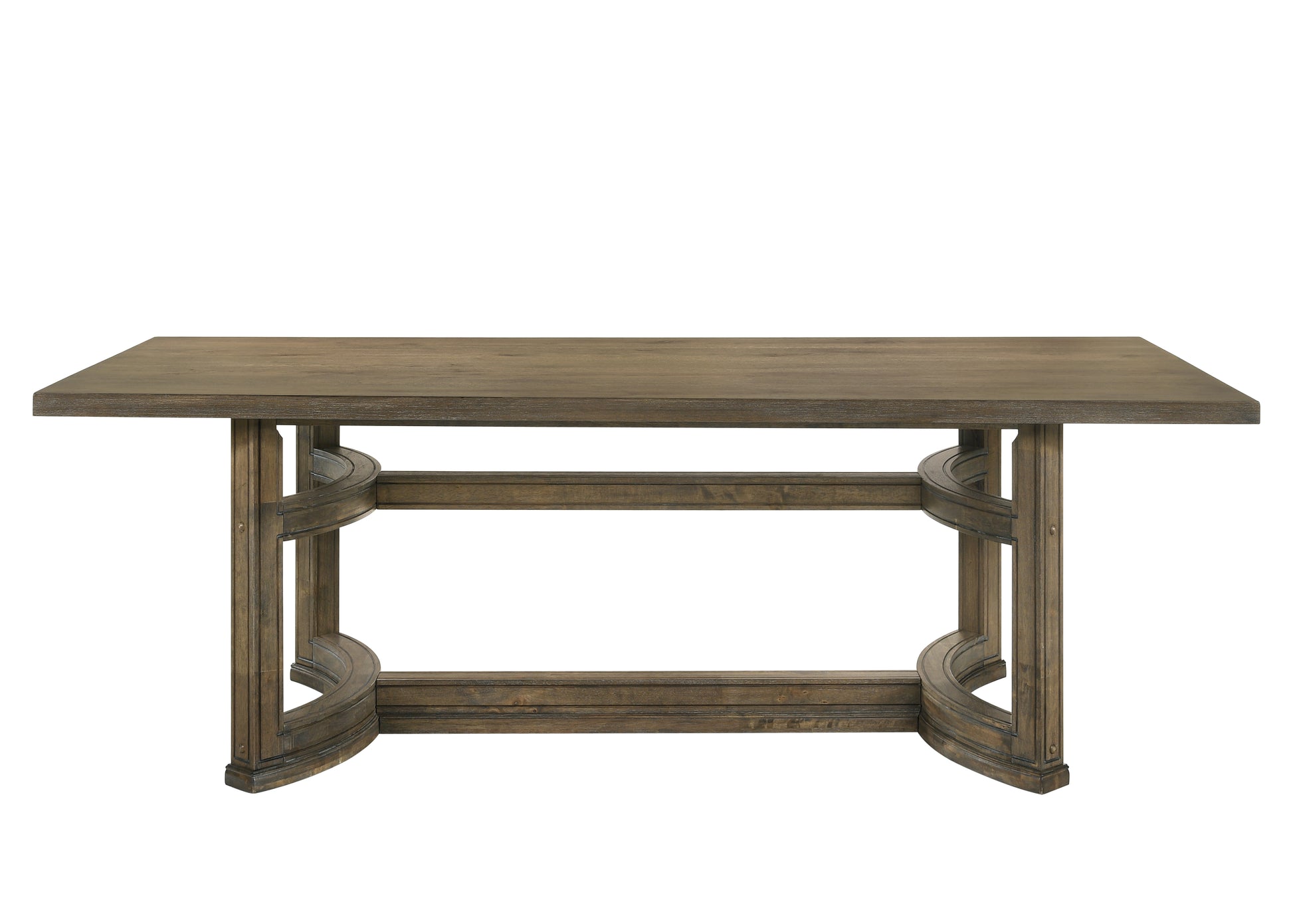 Parfield Dining Table, Weathered Oak Finish Dn01807 Oak Wood