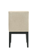 Froja Side Chair Set 2 , Beige Fabric & Black Finish Dn01803 Beige Fabric