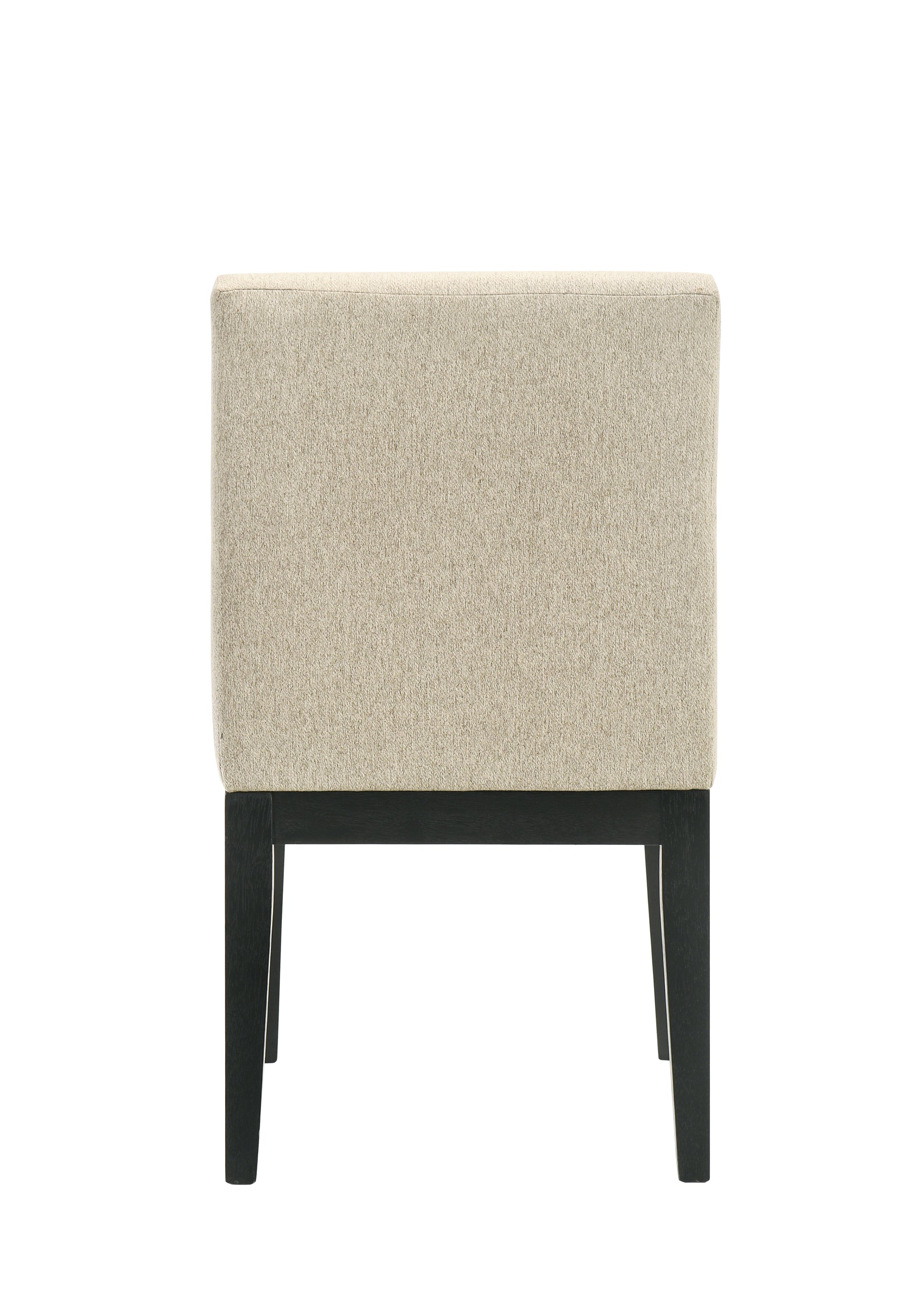 Froja Side Chair Set 2 , Beige Fabric & Black Finish Dn01803 Beige Fabric