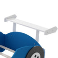 Twin Size Race Car Shaped Platform Bed With Wheels,Blue Blue Plywood