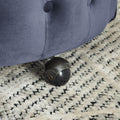 Velvet Upholstered Swivel Chair For Living Room, With Button Tufted Design And Movable Wheels, Including 3 Pillows, Grey Grey Foam