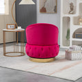 360 Degree Swivel Cuddle Barrel Accent Storage Chairs, Round Armchairs With Wide Upholstered, Fluffy Velvet Fabric Chair For Living Room, Bedroom, Office, Waiting Rooms Red Primary Living Space Foam Velvet