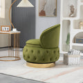 360 Degree Swivel Cuddle Barrel Accent Storage Chairs, Round Armchairs With Wide Upholstered, Fluffy Velvet Fabric Chair For Living Room, Bedroom, Office, Waiting Rooms Olive Green Primary Living Space Foam Velvet