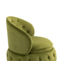 360 Degree Swivel Cuddle Barrel Accent Storage Chairs, Round Armchairs With Wide Upholstered, Fluffy Velvet Fabric Chair For Living Room, Bedroom, Office, Waiting Rooms Olive Green Primary Living Space Foam Velvet