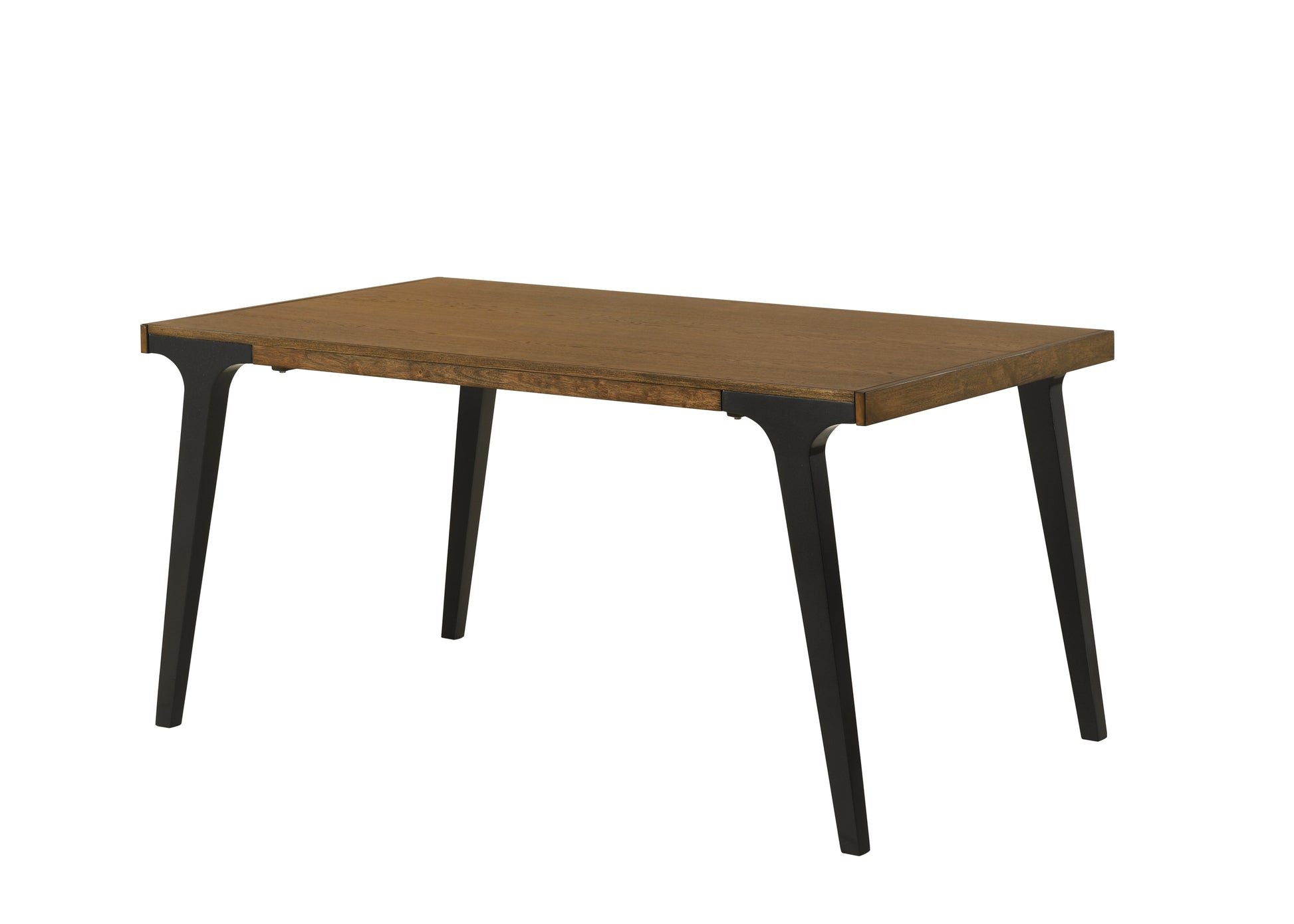 Hillary Dining Table, Walnut & Black Finish Dn02305 Walnut Wood