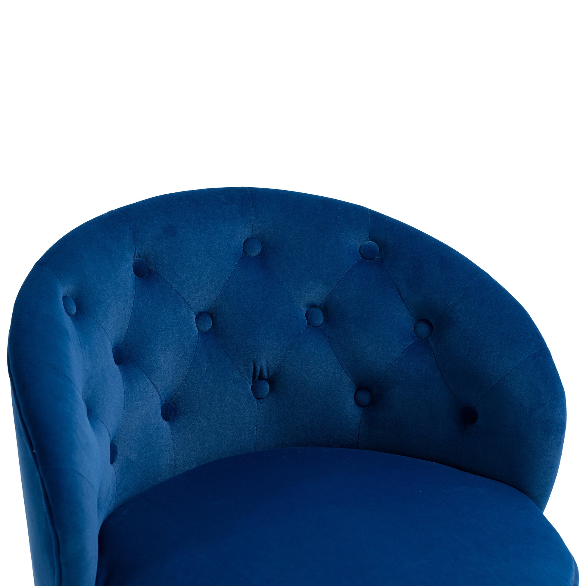 360 Degree Swivel Cuddle Barrel Accent Storage Chairs, Round Armchairs With Wide Upholstered, Fluffy Velvet Fabric Chair For Living Room, Bedroom, Office, Waiting Rooms Navy Primary Living Space Foam Velvet