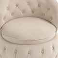 360 Degree Swivel Cuddle Barrel Accent Storage Chairs, Round Armchairs With Wide Upholstered, Fluffy Velvet Fabric Chair For Living Room, Bedroom, Office, Waiting Rooms Beige Primary Living Space Foam Velvet