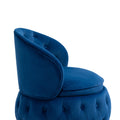360 Degree Swivel Cuddle Barrel Accent Storage Chairs, Round Armchairs With Wide Upholstered, Fluffy Velvet Fabric Chair For Living Room, Bedroom, Office, Waiting Rooms Navy Primary Living Space Foam Velvet