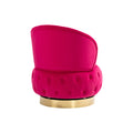 360 Degree Swivel Cuddle Barrel Accent Storage Chairs, Round Armchairs With Wide Upholstered, Fluffy Velvet Fabric Chair For Living Room, Bedroom, Office, Waiting Rooms Red Primary Living Space Foam Velvet