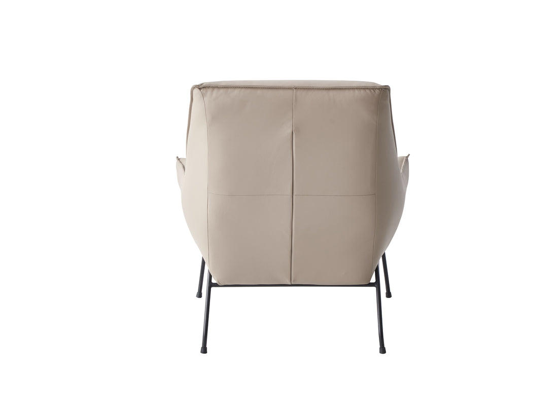 Zusa Accent Chair, Khaki Top Grain Leather Ac02381 Khaki Leather