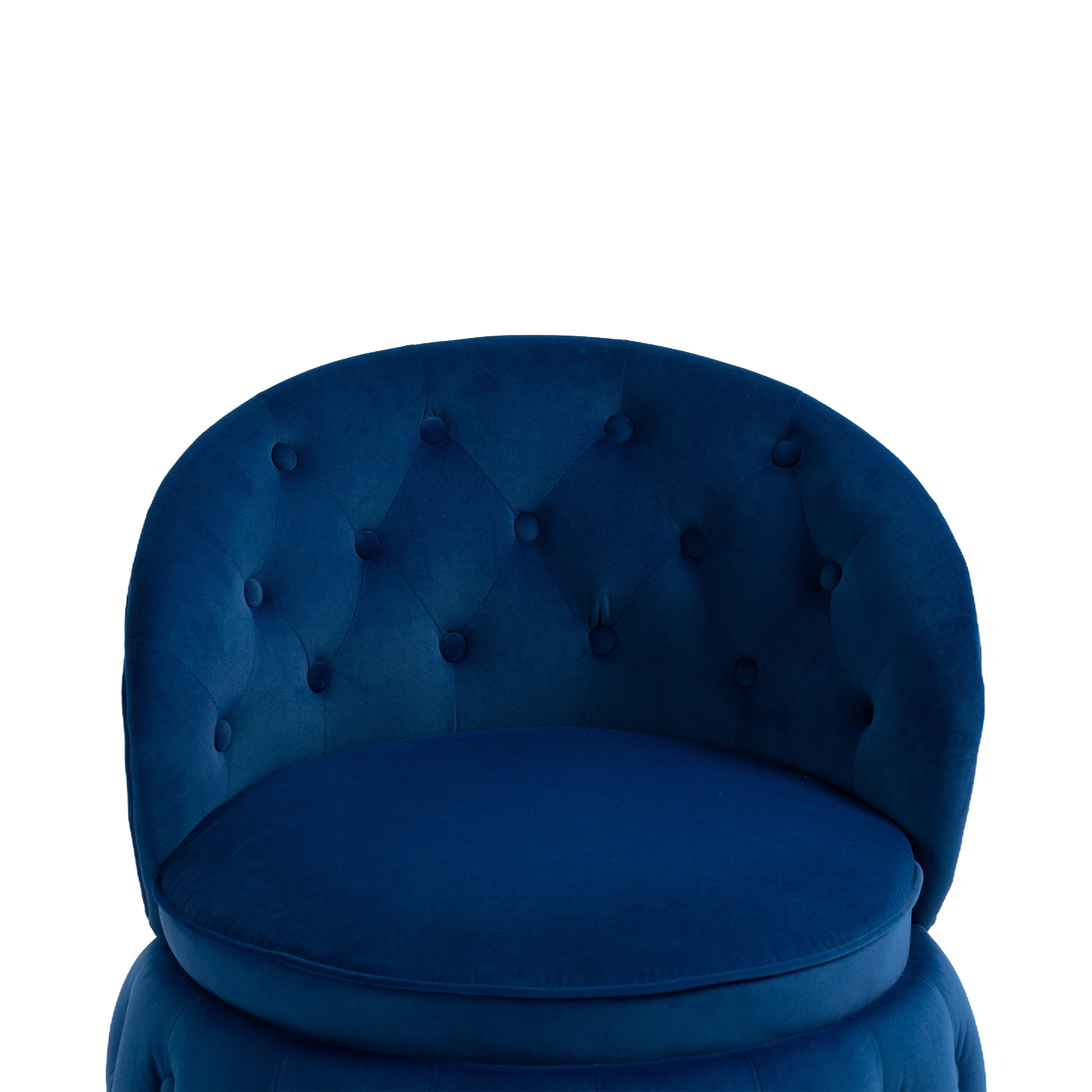 360 Degree Swivel Cuddle Barrel Accent Storage Chairs, Round Armchairs With Wide Upholstered, Fluffy Velvet Fabric Chair For Living Room, Bedroom, Office, Waiting Rooms Navy Primary Living Space Foam Velvet