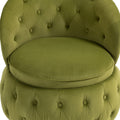 360 Degree Swivel Cuddle Barrel Accent Storage Chairs, Round Armchairs With Wide Upholstered, Fluffy Velvet Fabric Chair For Living Room, Bedroom, Office, Waiting Rooms Olive Green Primary Living Space Foam Velvet