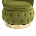 360 Degree Swivel Cuddle Barrel Accent Storage Chairs, Round Armchairs With Wide Upholstered, Fluffy Velvet Fabric Chair For Living Room, Bedroom, Office, Waiting Rooms Olive Green Primary Living Space Foam Velvet