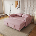 54 Inch Velvet Pink Sofa Sofa Bed Multi Purpose Living Room Retractable Bed Pink Velvet