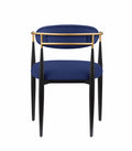 Modern Contemporary 2Pcs Side Chairs Blue Fabric Upholstered Ultra Stylish Chairs Set Blue Dining Room Contemporary,Modern,Ultra Modern Fabric