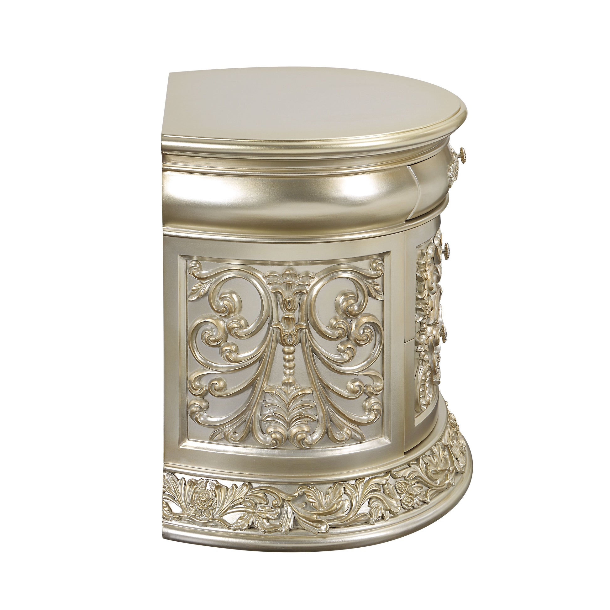 Sorina Nightstand Antique Gold Finish Bd01242 Gold Mdf