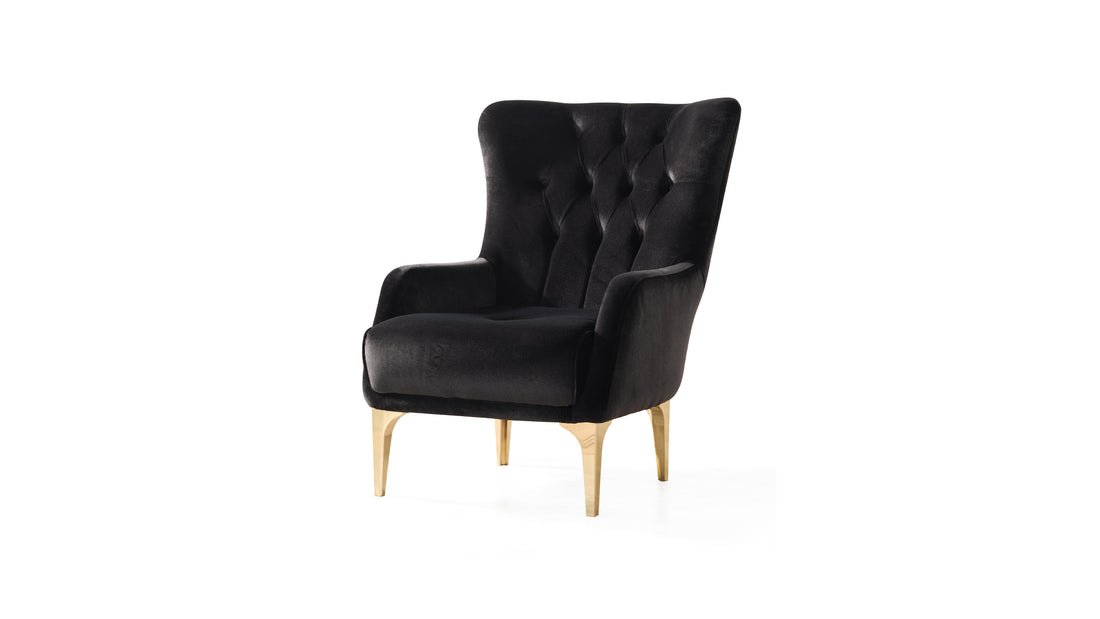 Lust Modern Style Chair In Black Black Modern Upholstered Wood