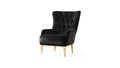 Lust Modern Style Chair In Black Black Modern Upholstered Wood