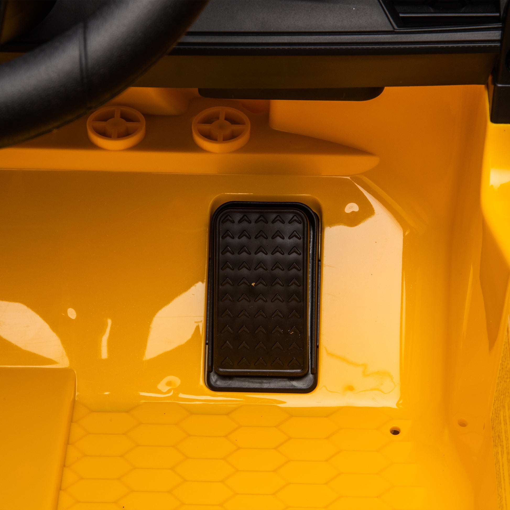 Bmw M4 12V Kids Ride On Toy Car 2.4G W Parents Remote Control,Three Speed Adjustable,Power Display, Usb,Mp3 ,Bluetooth,Led Light,Story,A Handle With Wheels And A Pull, Easy To Carry Yellow Polyethylene