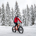 S26109 26 Inch Fat Tire Bike Adult Youth Full Shimano 21 Speed Mountain Bike, Dual Disc Brake, High Carbon Steel Frame, Front Suspension, Mountain Trail Bike, Urban Commuter City Bicycle Cycling Orange Without Anti Slip Garden & Outdoor American Design