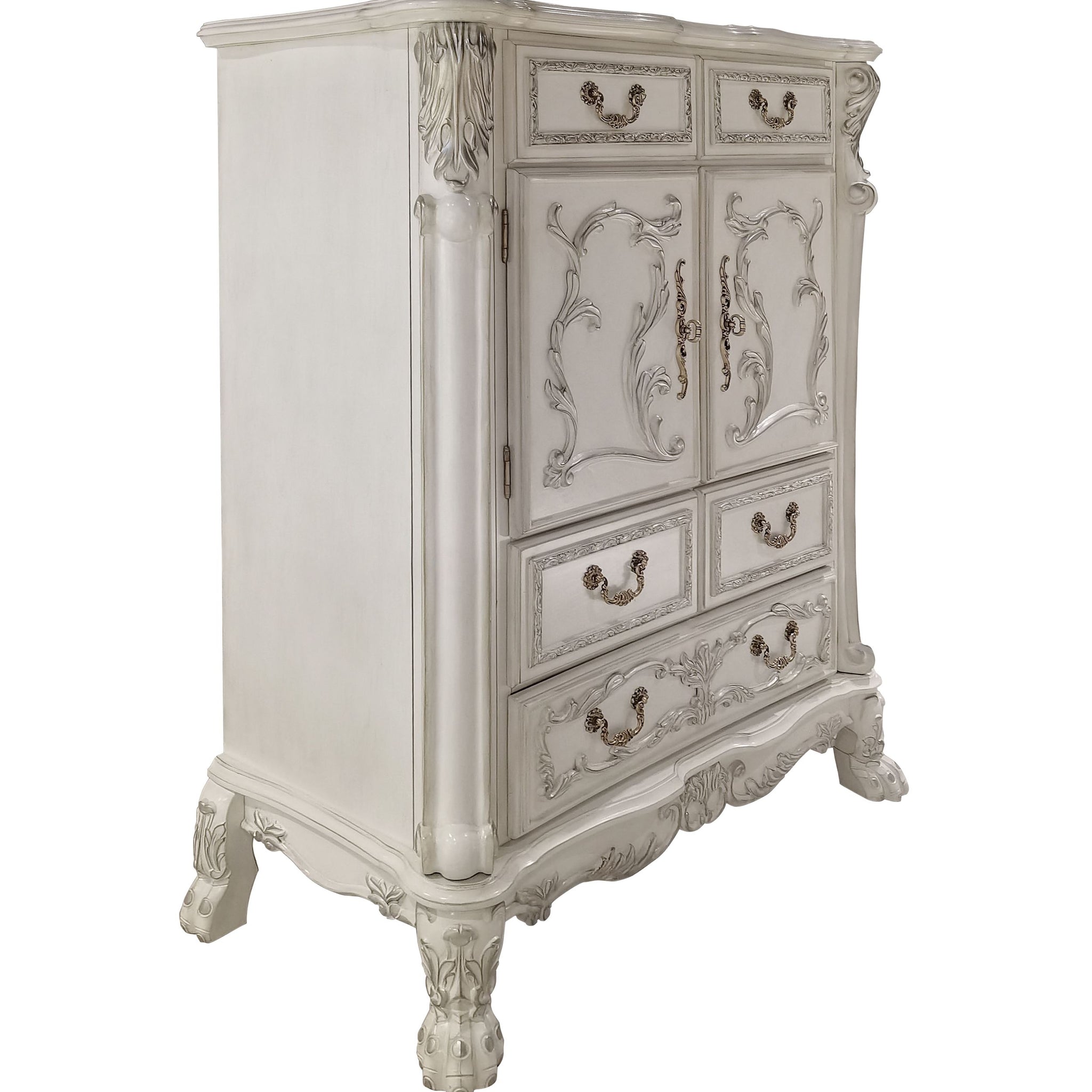 Dresden Ii Chest Pu & White Finish Bd01677 White Pu