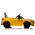 Bmw M4 12V Kids Ride On Toy Car 2.4G W Parents Remote Control,Three Speed Adjustable,Power Display, Usb,Mp3 ,Bluetooth,Led Light,Story,A Handle With Wheels And A Pull, Easy To Carry Yellow Polyethylene