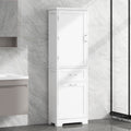 Tall Bathroom Storage Cabinet, Freestanding Storage Cabinet With Two Different Size Drawers And Adjustable Shelf, Mdf Board With Painted Finish, White Old Sku:Wf312730Aak White Mdf