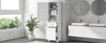 Tall Bathroom Storage Cabinet, Freestanding Storage Cabinet With Two Different Size Drawers And Adjustable Shelf, Mdf Board With Painted Finish, White Old Sku:Wf312730Aak White Mdf