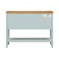 Cambridge Series Large Storage Vintage Console Table With Four Small Drawers And Bottom Shelf For Living Rooms, Entrances And Kitchens Lime White, Old Sku: Wf190263Aak Lime White Solid Wood Mdf