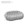 74.8'' Modern Bubble Floor Couch For Living Room,Green Green Foam Fabric 2 Seat