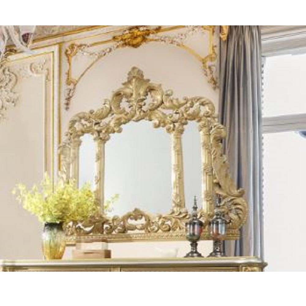 Cabriole Mirror Gold Finish Bd01465 Gold Mdf