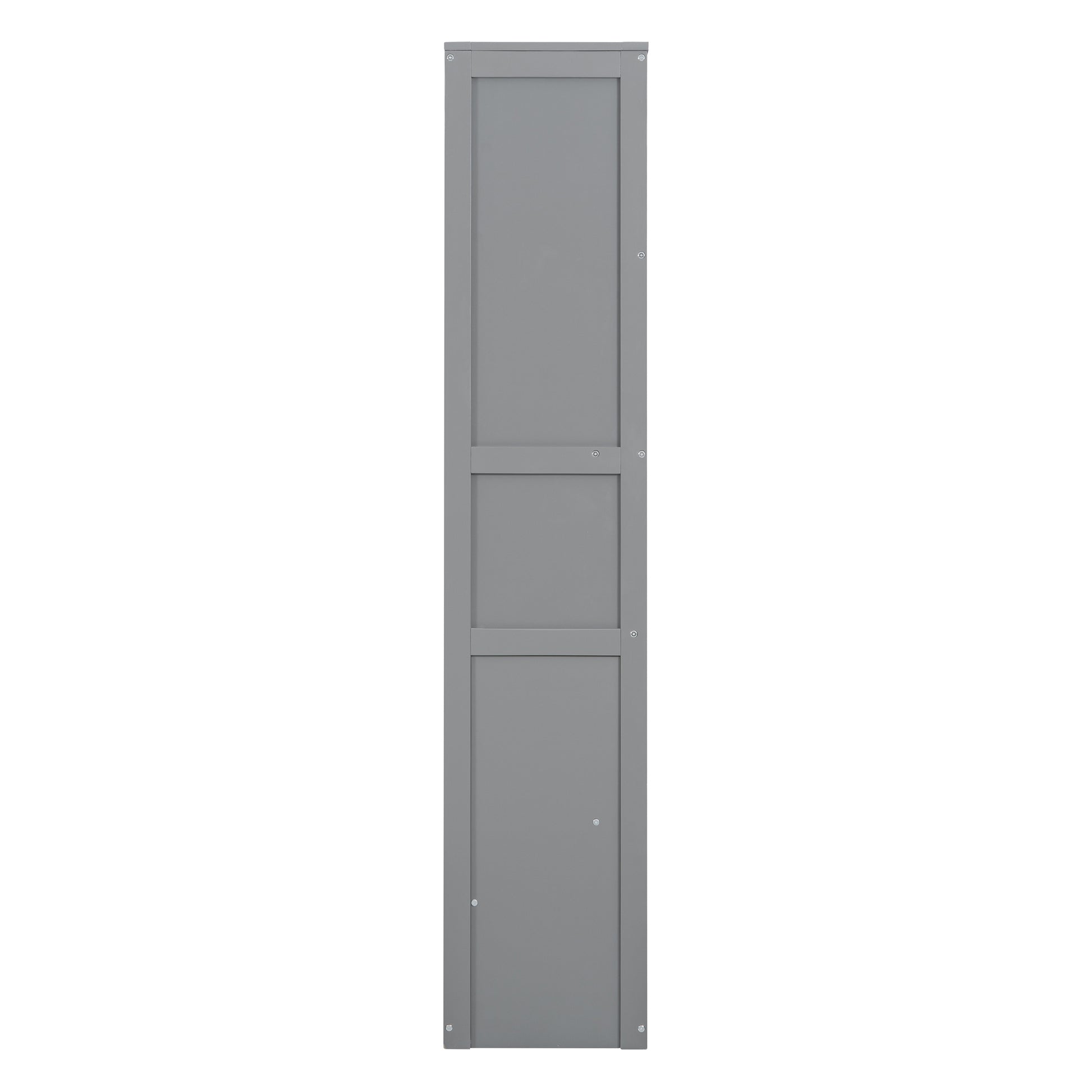 Queen Size Murphy Bed Wall Bed With Shelves,Gray Gray Solid Wood Mdf