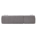 Modern Large L Shape Modular Sectional Sofa For Living Room, Bedroom, Salon, 2 Piece Free Combination, Simplified Style Gray Polyester 3 Seat