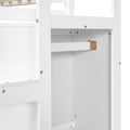 Full Size Loft Bed With Built In Storage Wardrobe And Staircase, White Old Sku:Sm000527Aak Box Spring Not Required Full White Wood Bedroom Pine
