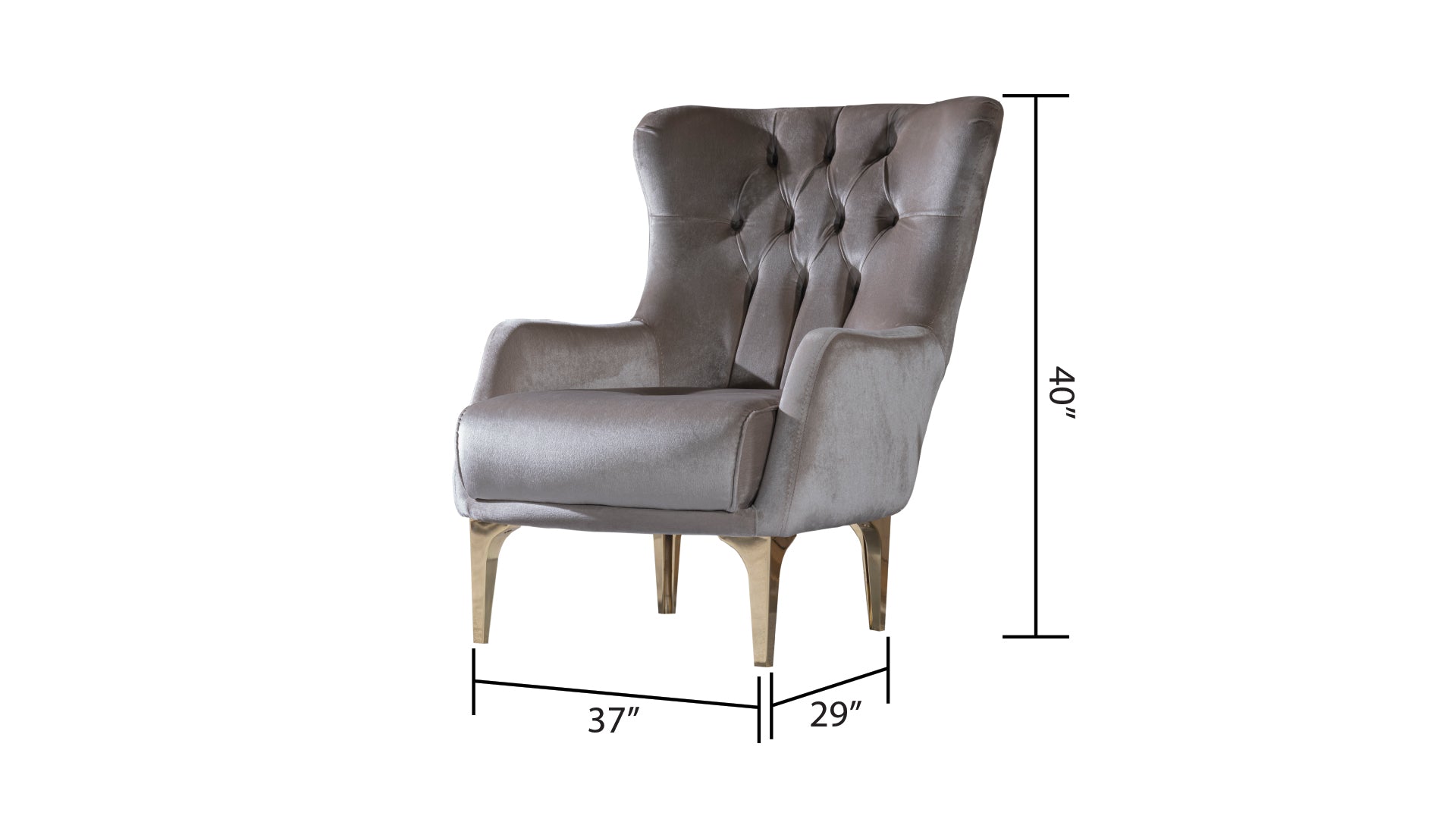 Lust Modern Style Chair In Taupe Taupe Modern Upholstered Wood