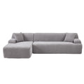 Modern Large L Shape Modular Sectional Sofa For Living Room, Bedroom, Salon, 2 Piece Free Combination, Simplified Style Gray Polyester 3 Seat