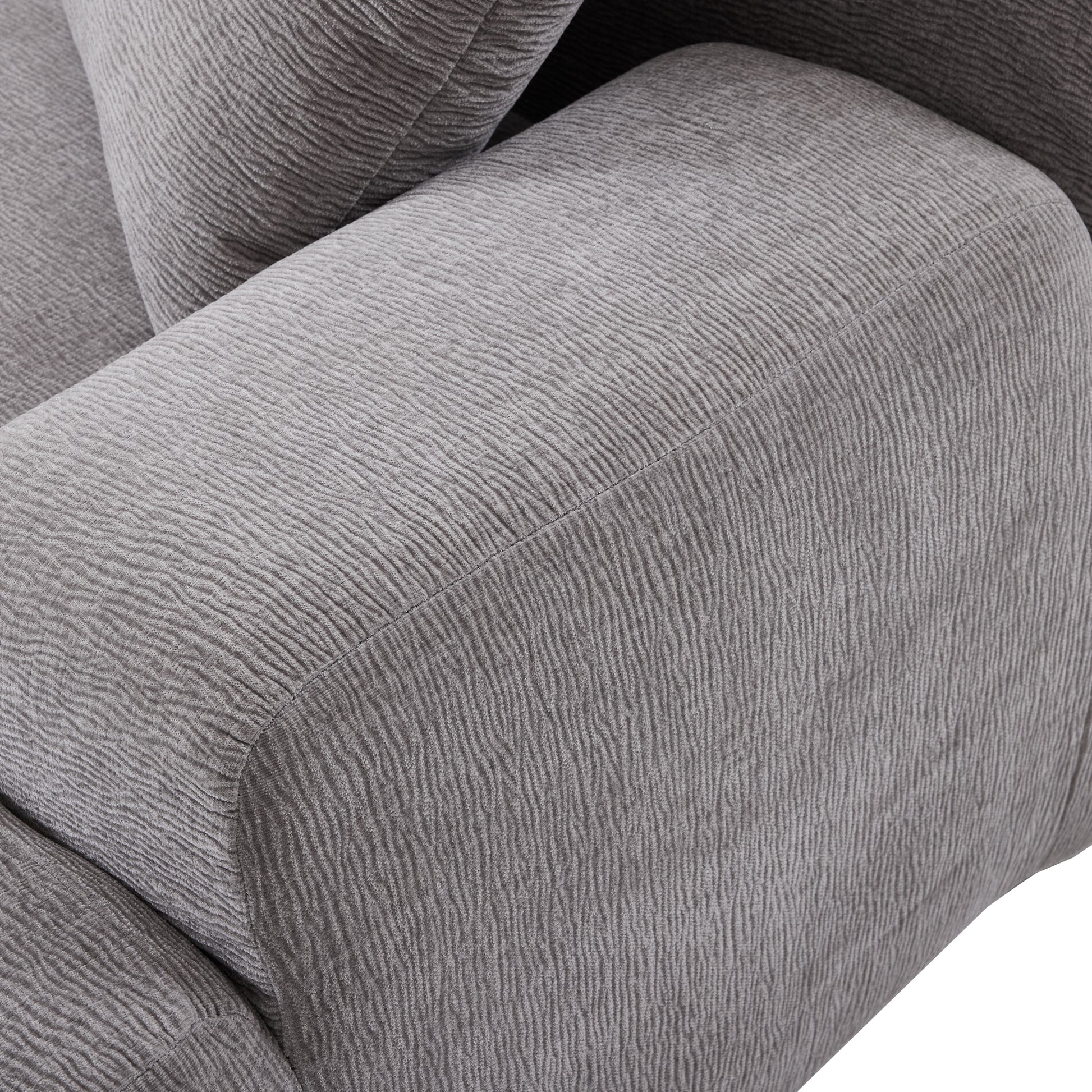 Modern Large L Shape Modular Sectional Sofa For Living Room, Bedroom, Salon, 2 Piece Free Combination, Simplified Style Gray Polyester 3 Seat