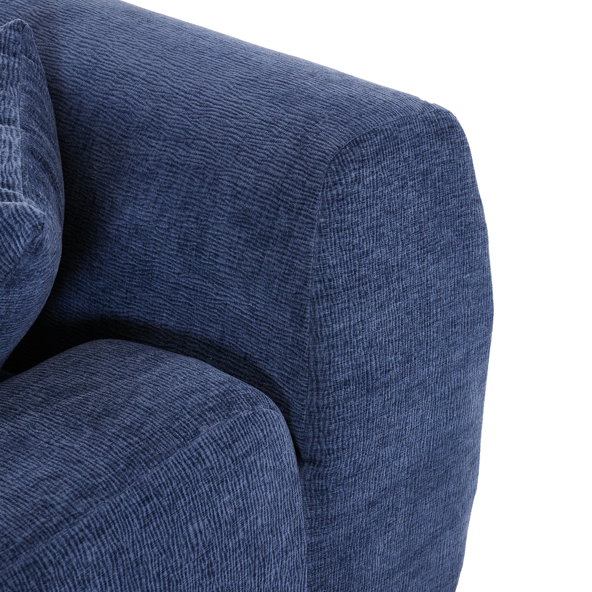 Modern Large L Shape Modular Sectional Sofa For Living Room, Bedroom, Salon, 2 Piece Free Combination, Simplified Style Blue Polyester 3 Seat