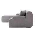 Modern Large L Shape Modular Sectional Sofa For Living Room, Bedroom, Salon, 2 Piece Free Combination, Simplified Style Gray Polyester 3 Seat