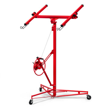 16Ft Lift Drywall Panel Hoist Jack For Ceiling Red Red Iron Plastic