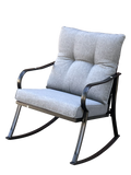 Rocker Set Chair And Teapoy Medium Grey Yes Medium Grey Metal