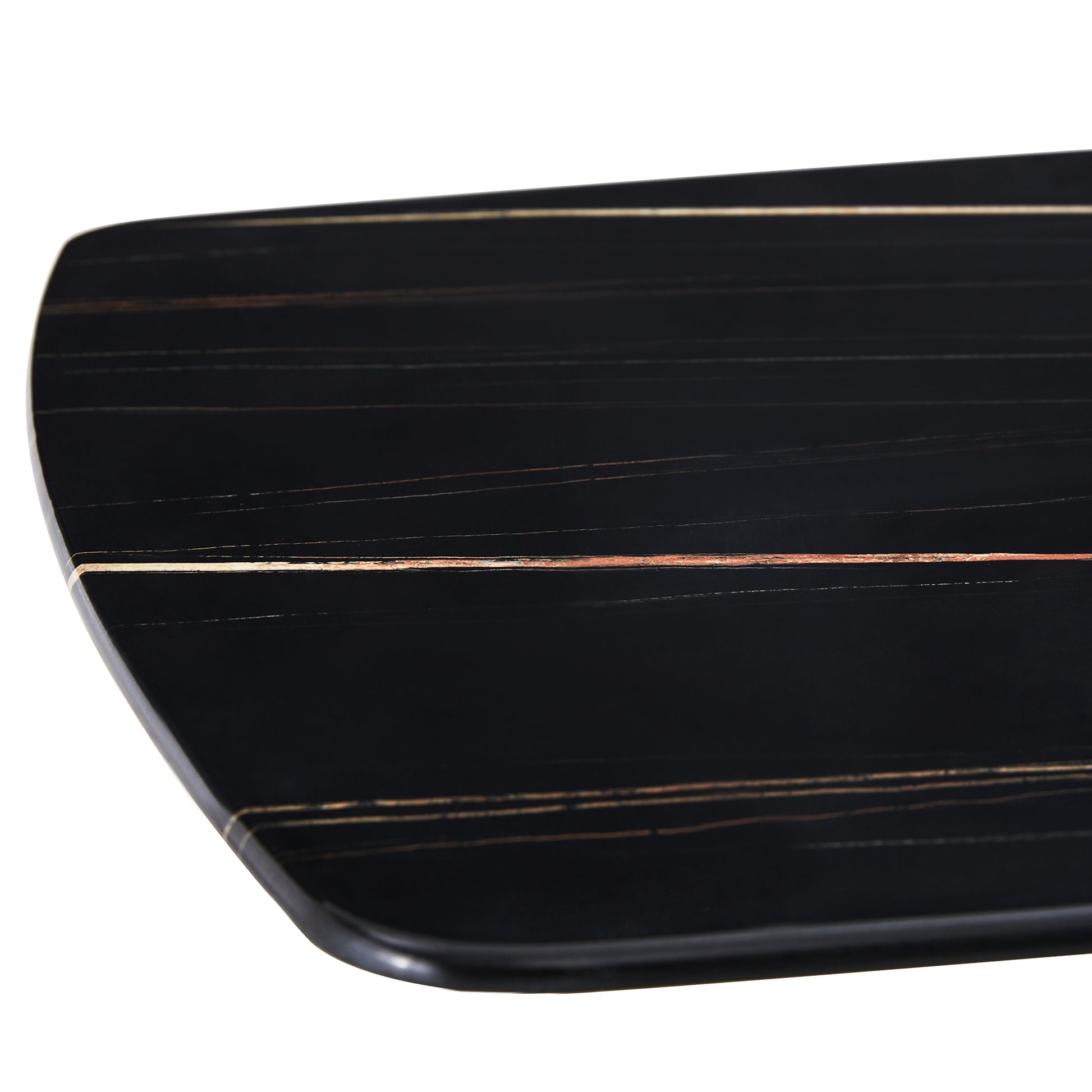 Rectangular 63" Marble Dining Table, Luxurious Dining Room Table With Faux Marble Top And U Shape Mdf Base, Modern Kitchen Dining Table For Kitchen Living Dining Room Black Luxury,Modern Mdf Glass