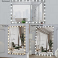 Hollywood Led Full Body Mirror With Lights Extra Large Full Length Vanity Mirror With 3 Color Mode Lights, Vertical Horizontal Hanging Aluminum Mirror For Dressing Rooms, Bedroom Silver, 72X48