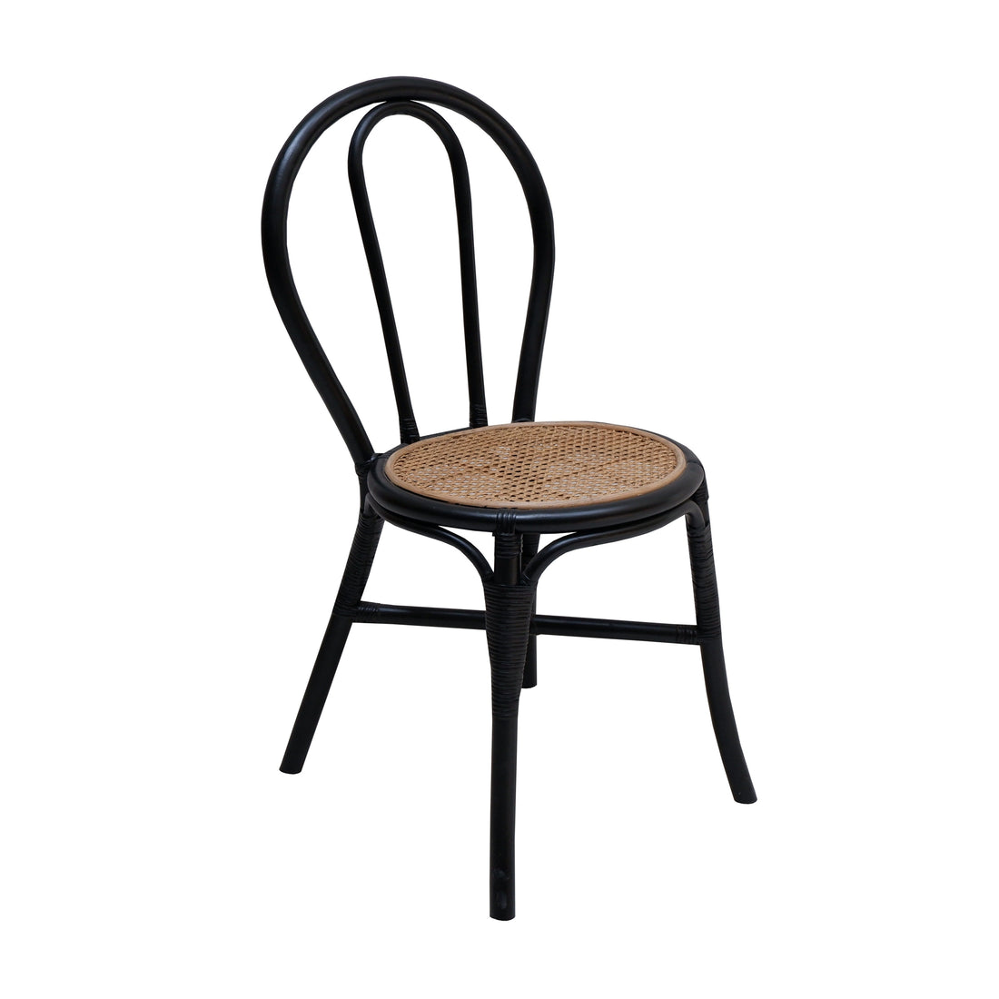Set Of 2, 15.5X20.5X35.5" Black Rattan Dining Chair Black Multi Primary Living Space Rattan
